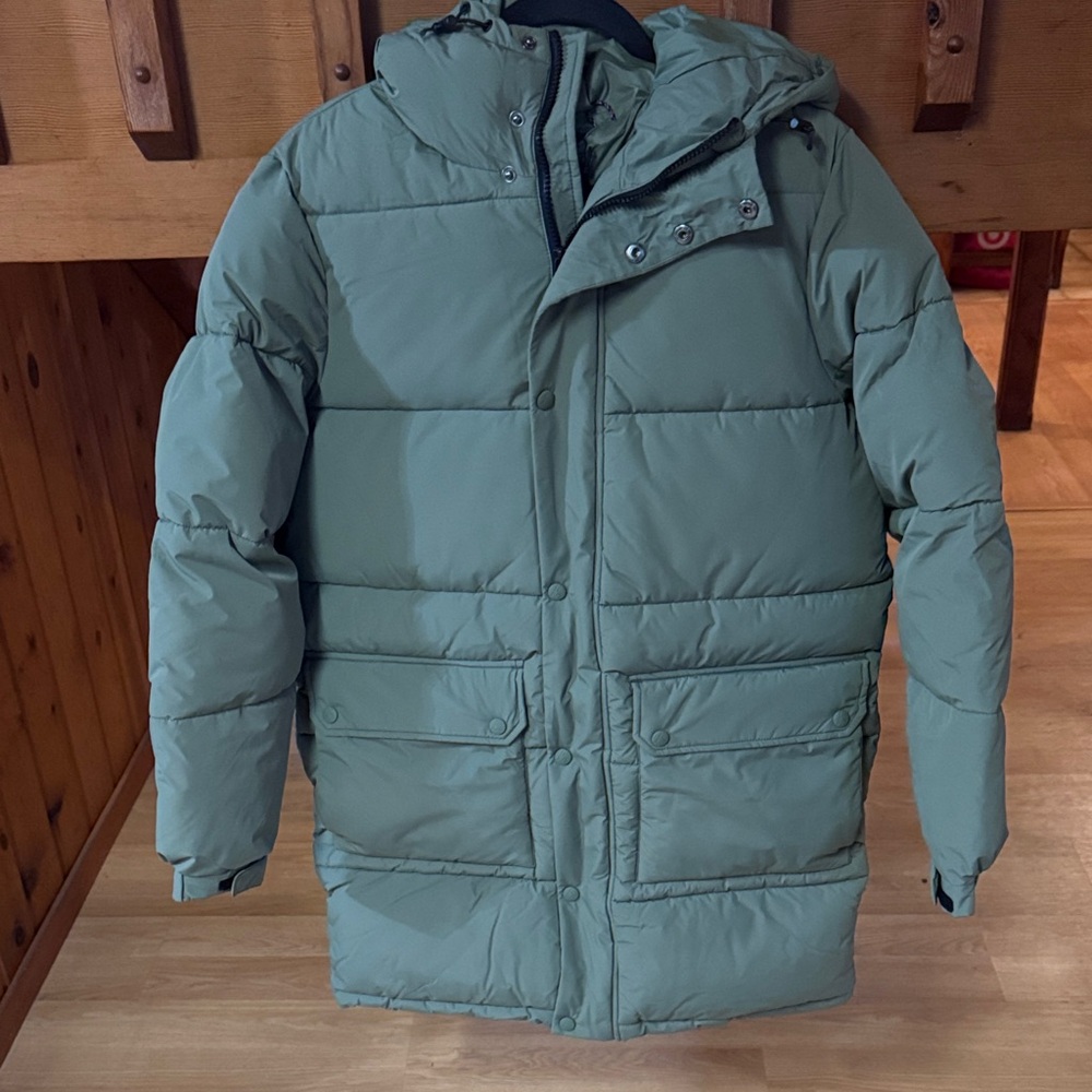 Men's LCKR NEW NWT size Small S puffer jacket Green Puffer coat thick